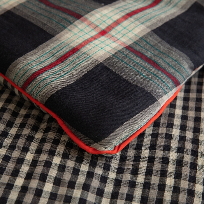 91家纺网 家纺一手货源 找家纺 棉小二-2025新款全棉色织提花被 黑大格