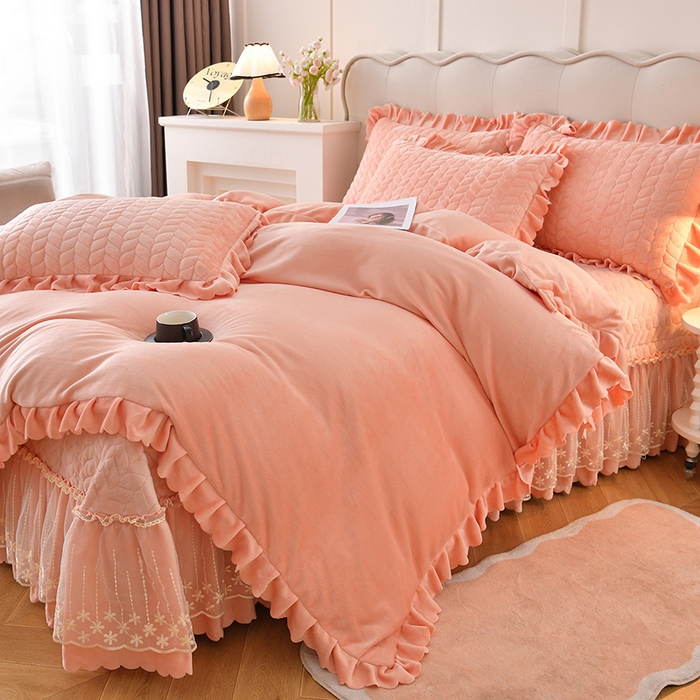 91家纺网 家纺一手货源 找家纺 （总）铠畅家纺 2025新款丰眠系列牛奶绒床盖四件套