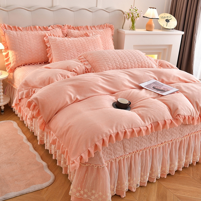 91家纺网 家纺一手货源 找家纺 (总) 铠畅 2025新款加厚牛奶绒床盖四件套