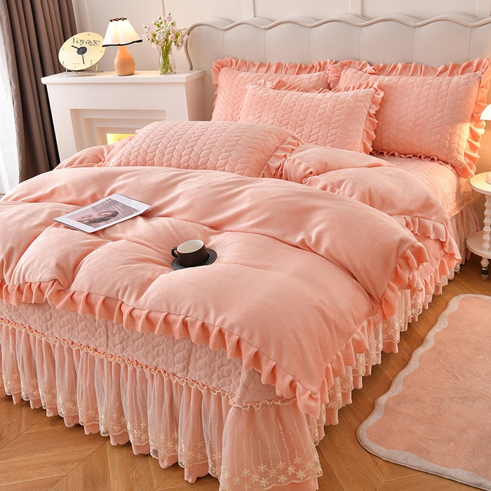 91家纺网 家纺一手货源 找家纺 （总）铠畅家纺 2025新款丰眠系列牛奶绒床盖四件套