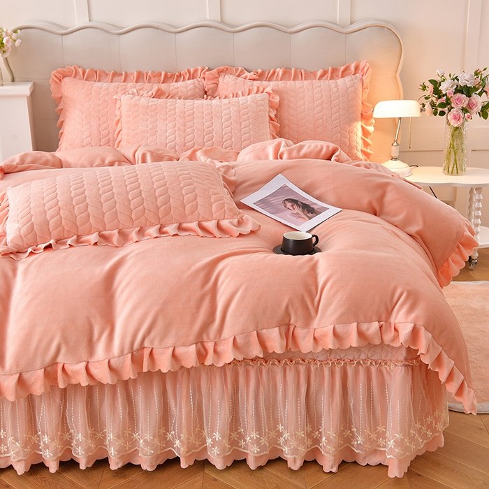 91家纺网 家纺一手货源 找家纺 （总）铠畅家纺 2025新款丰眠系列牛奶绒床盖四件套