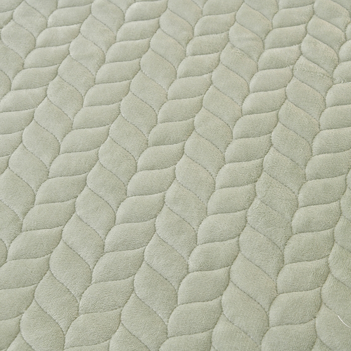 91家纺网 家纺一手货源 找家纺 铠畅家纺 2025新款丰眠系列牛奶绒床盖四件套 丰眠-海藻青