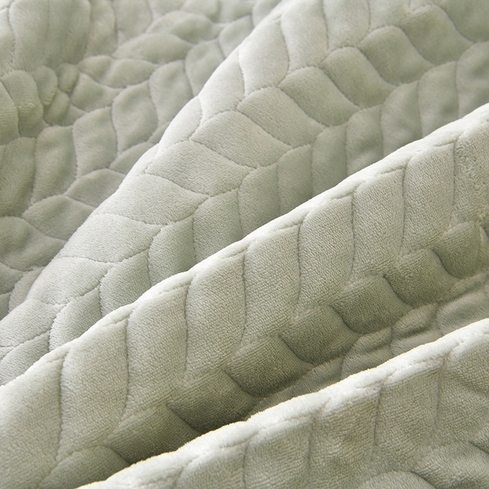 91家纺网 家纺一手货源 找家纺 铠畅家纺 2025新款丰眠系列牛奶绒床盖四件套 丰眠-海藻青