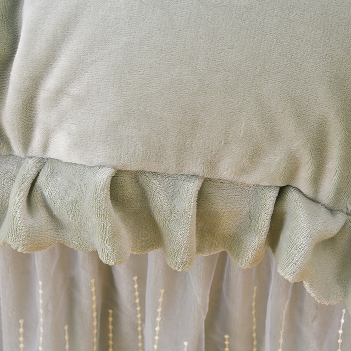 91家纺网 家纺一手货源 找家纺 铠畅家纺 2025新款丰眠系列牛奶绒床盖四件套 丰眠-海藻青