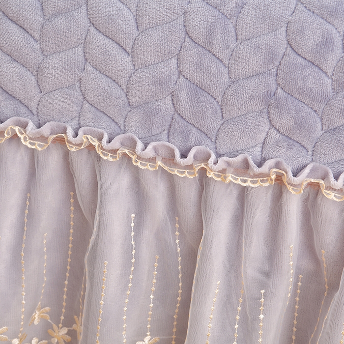 91家纺网 家纺一手货源 找家纺 铠畅家纺 2025新款丰眠系列牛奶绒床盖四件套 丰眠-灰紫