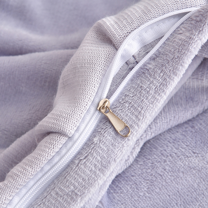 91家纺网 家纺一手货源 找家纺 铠畅家纺 2025新款丰眠系列牛奶绒床盖四件套 丰眠-灰紫