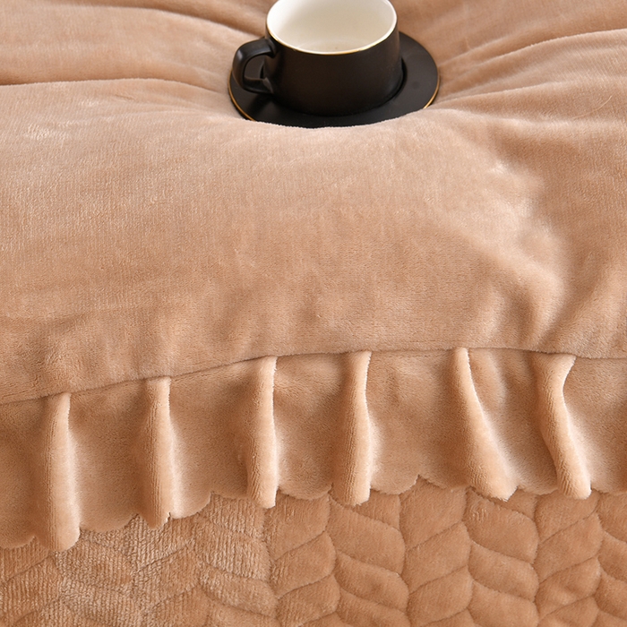 91家纺网 家纺一手货源 找家纺 铠畅家纺 2025新款丰眠系列牛奶绒床盖四件套 丰眠-奶油咖