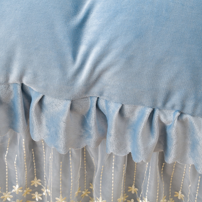 91家纺网 家纺一手货源 找家纺 铠畅家纺 2025新款丰眠系列牛奶绒床盖四件套 丰眠-雾蓝