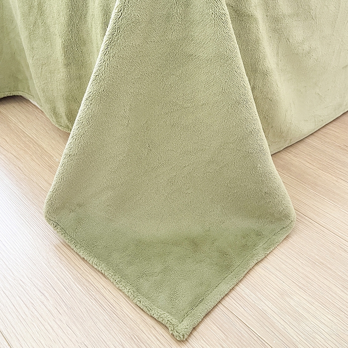 91家纺网 家纺一手货源 找家纺 雅居纺家纺 2025新款立体雕花牛奶绒四件套-幸运花系列 幸运花-绿