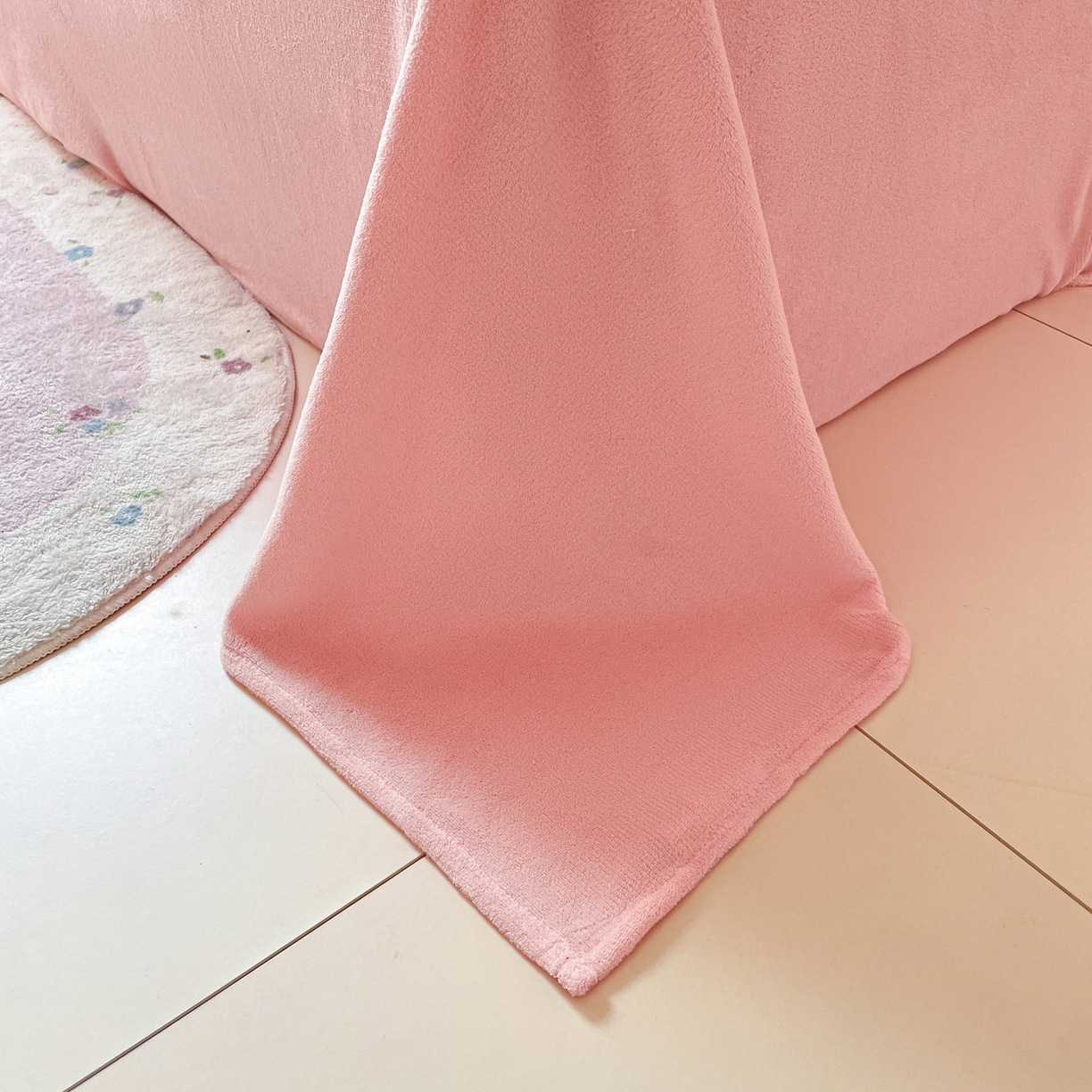 91家纺网 家纺一手货源 找家纺 雅居纺家纺 2025新款立体雕花兔绒牛奶绒四件套 小蘑菇-蓝粉