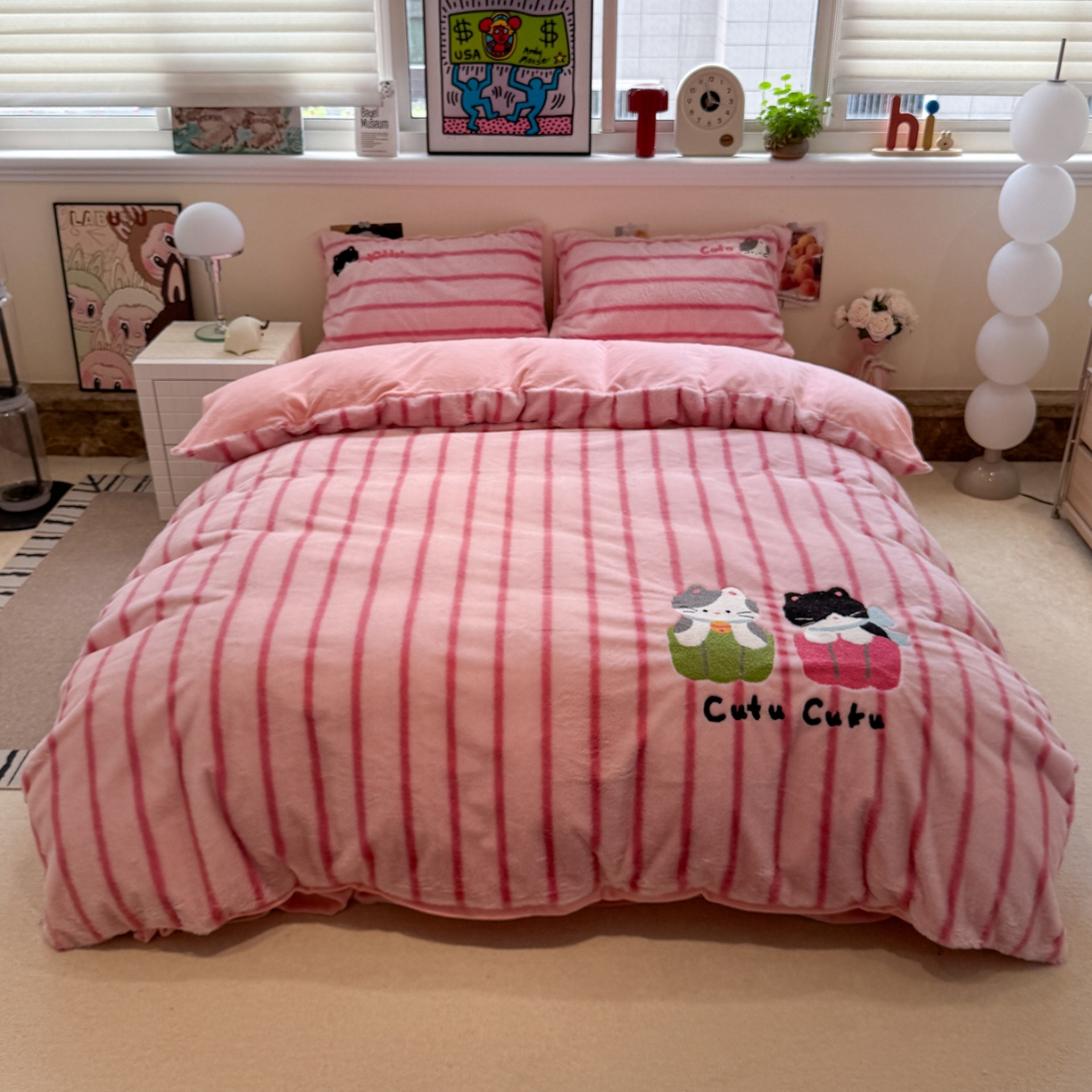 91家纺网 家纺一手货源 找家纺 （总）雅居纺家纺 2025新款兔绒毛牛奶绒毛巾绣四件套