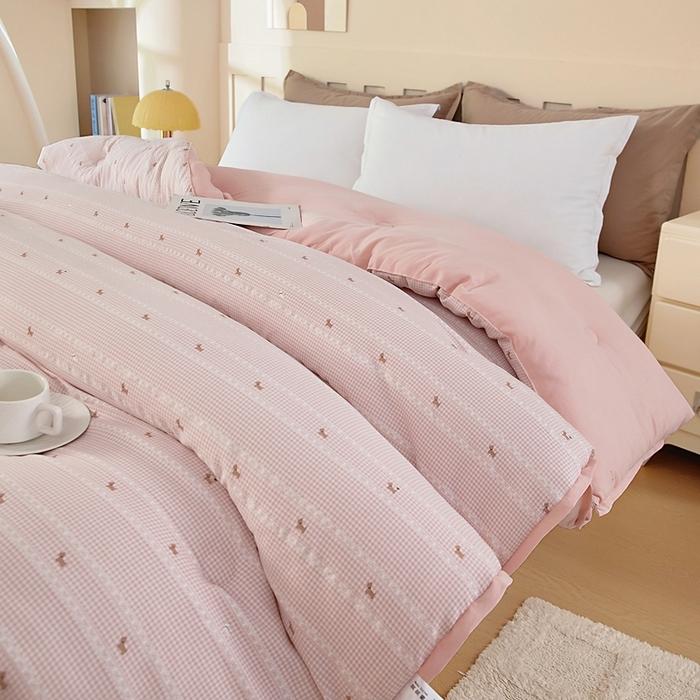 91家纺网 家纺一手货源 找家纺 （总）亿莱鑫 2025新款水洗贝贝棉养肤被子被芯春秋被冬被