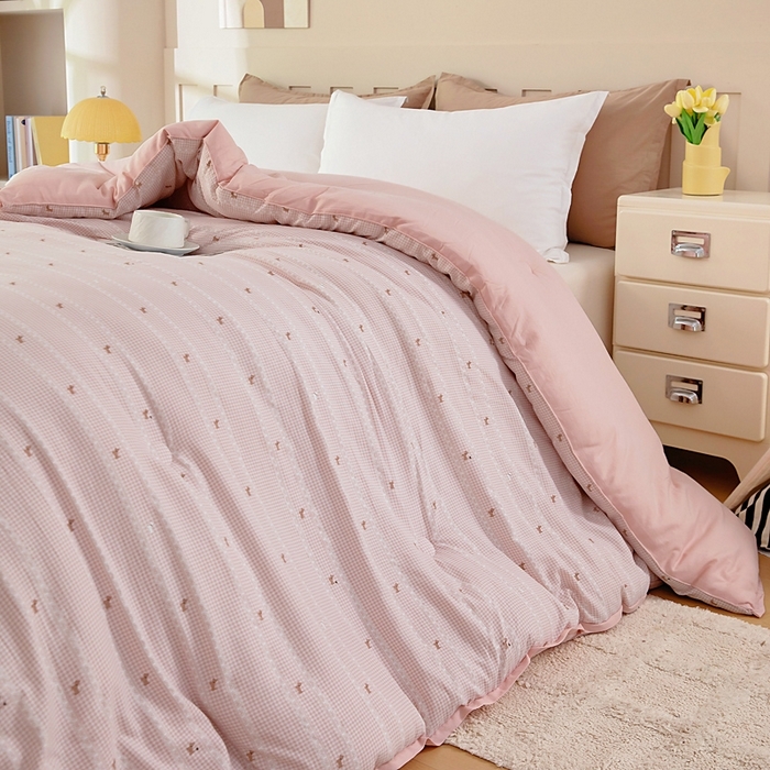 91家纺网 家纺一手货源 找家纺 （总）亿莱鑫 2025新款水洗贝贝棉养肤被子被芯春秋被冬被