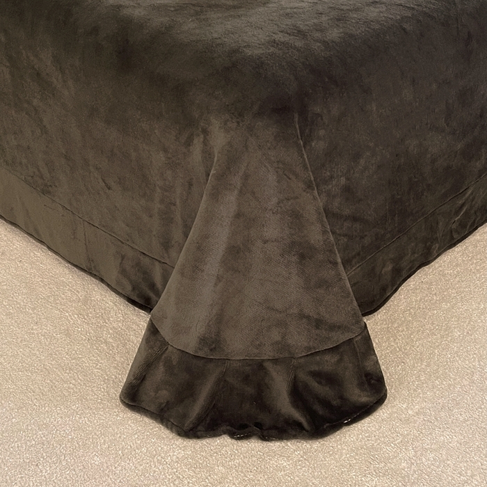 91家纺网 家纺一手货源 找家纺 铠畅家纺 2025新款美拉德风格兔毛绒床单四件套 美拉德-豹纹灰