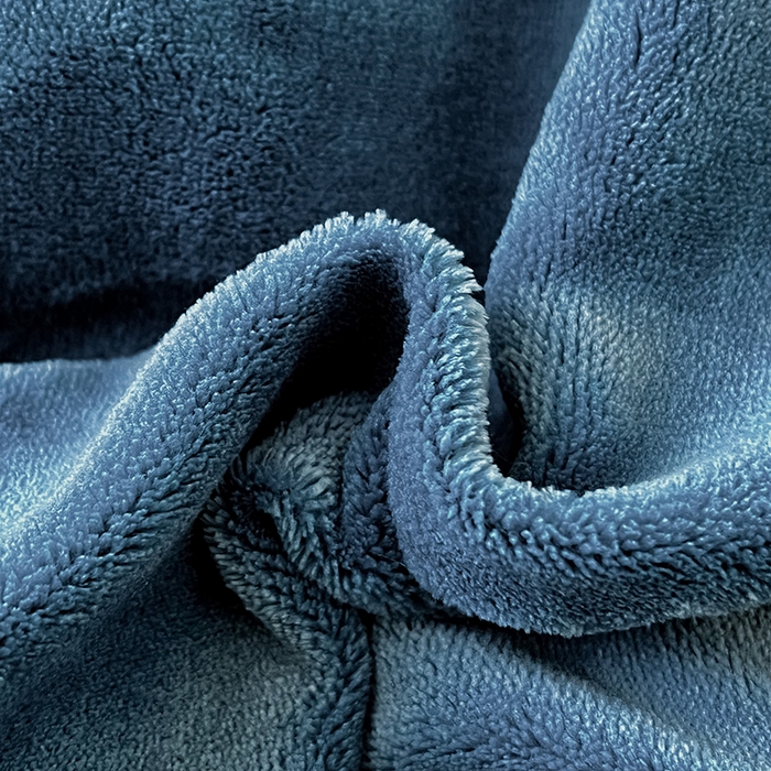 91家纺网 家纺一手货源 找家纺 富馨莱 2025新款牛奶绒纯色床单 宝石蓝