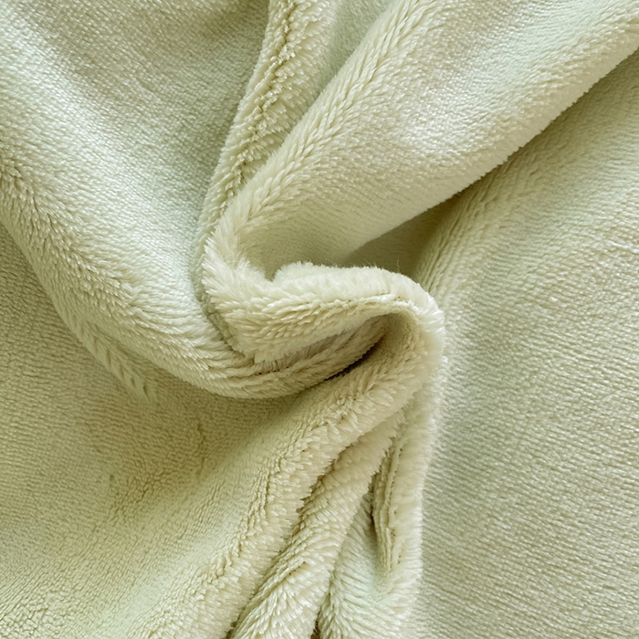 91家纺网 家纺一手货源 找家纺 富馨莱 2025新款牛奶绒纯色床单 奶油绿