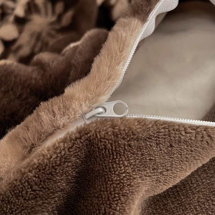 91家纺网 家纺一手货源 找家纺 铠畅家纺 2025新款美拉德风格兔毛绒床单四件套 美拉德-繁花