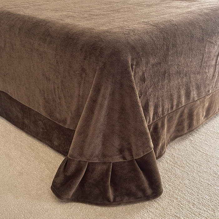 91家纺网 家纺一手货源 找家纺 铠畅家纺 2025新款美拉德风格兔毛绒床单四件套 美拉德-繁花