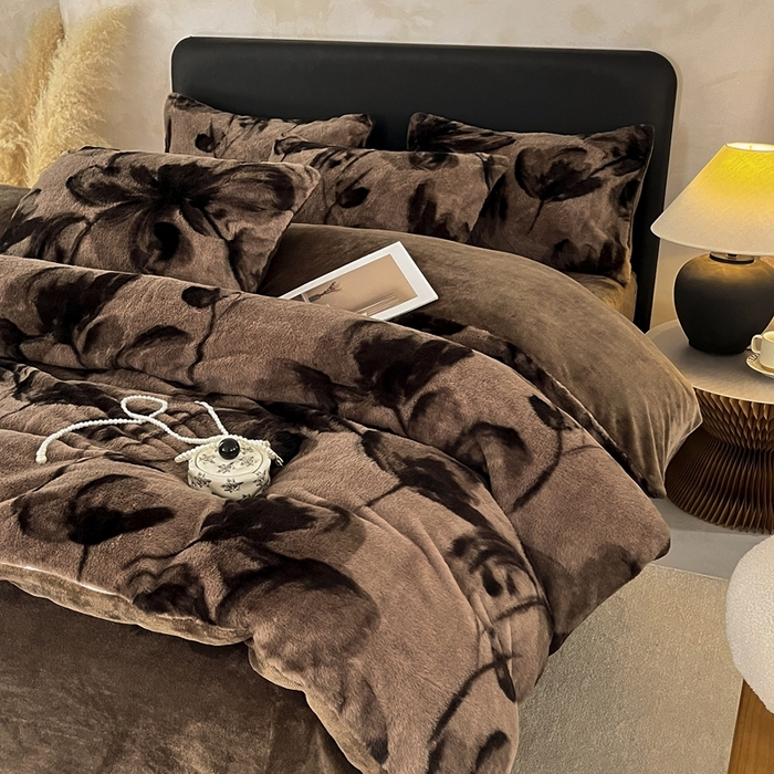 铠畅家纺 2025新款美拉德风格兔毛绒床单四件套 美拉德-美幻