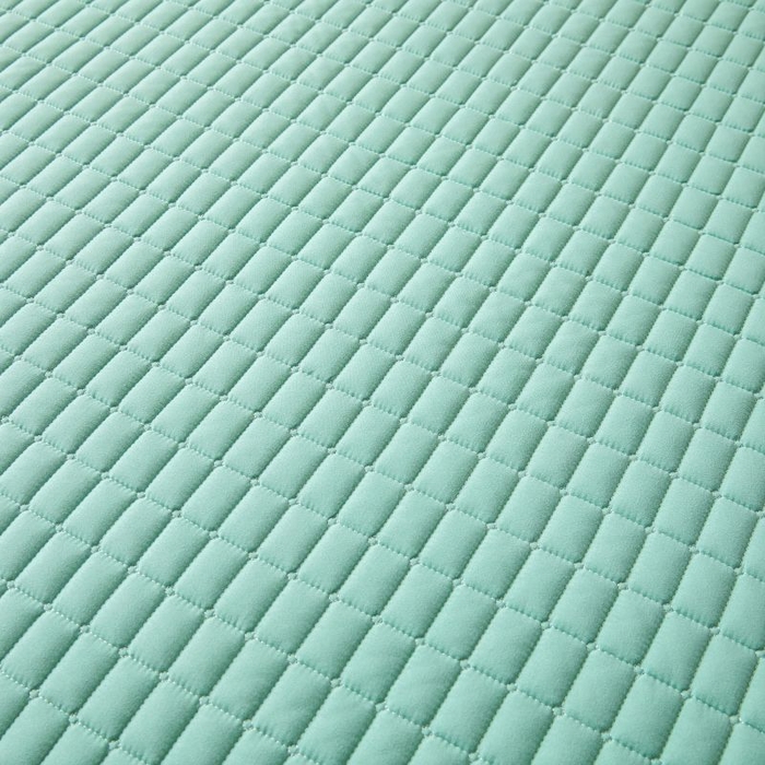 91家纺网 家纺一手货源 找家纺 小禹仔家纺 2025新款刺绣床笠新疆棉花填充-夹棉床笠 青春绿