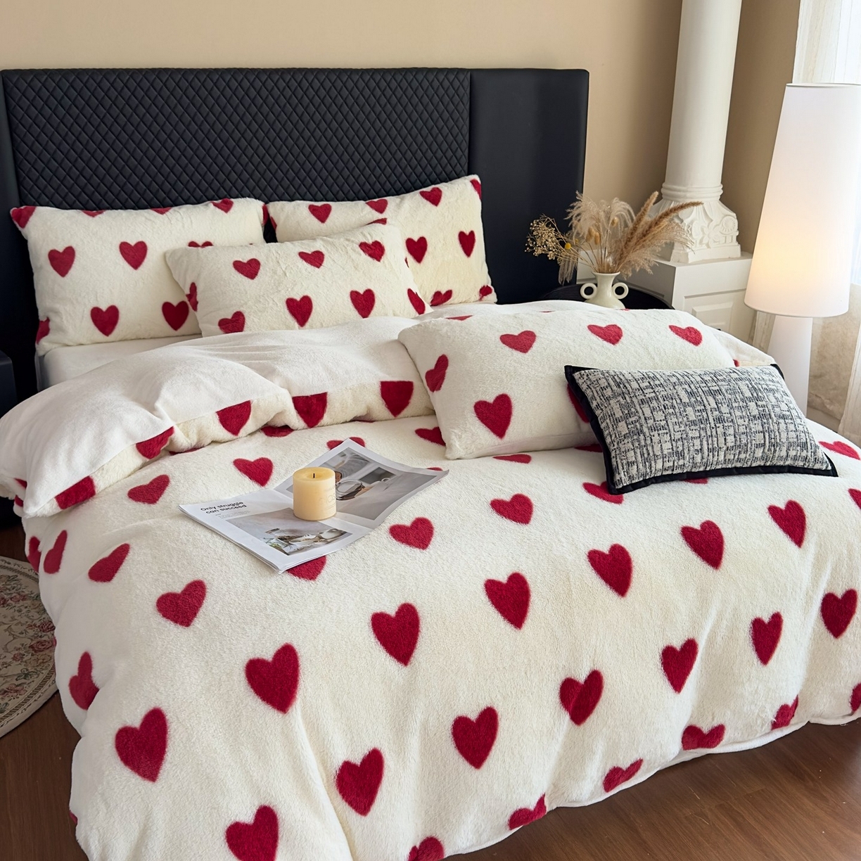 91家纺网 家纺一手货源 找家纺 （总）璐维斯 2025 A类舒适兔毛绒印花四件套卡通花卉牛奶绒秋冬保暖床上用品单被套三件套