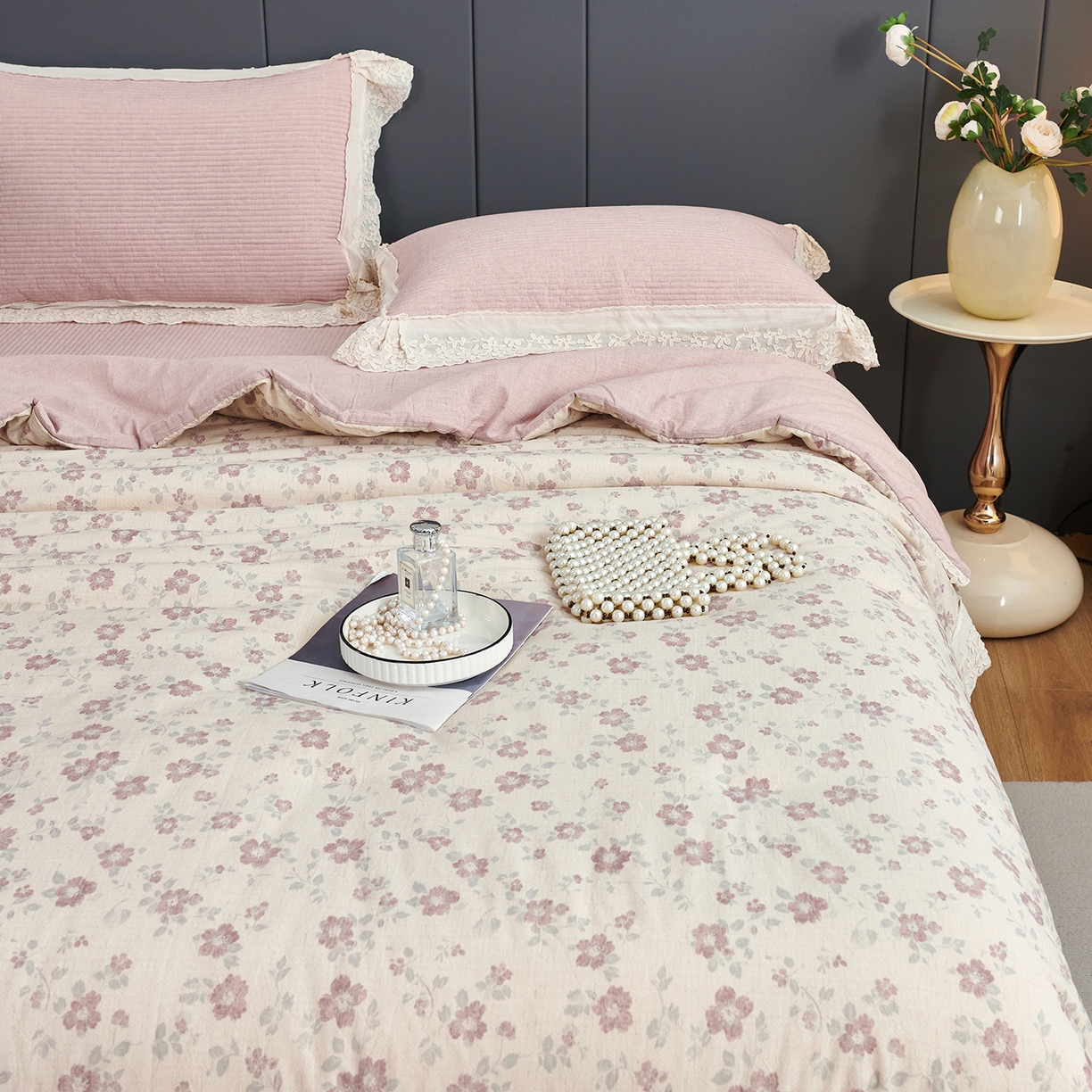 91家纺网 家纺一手货源 找家纺 （总）优希家纺 2025新款暮悠棉麻多功能春秋被四件套