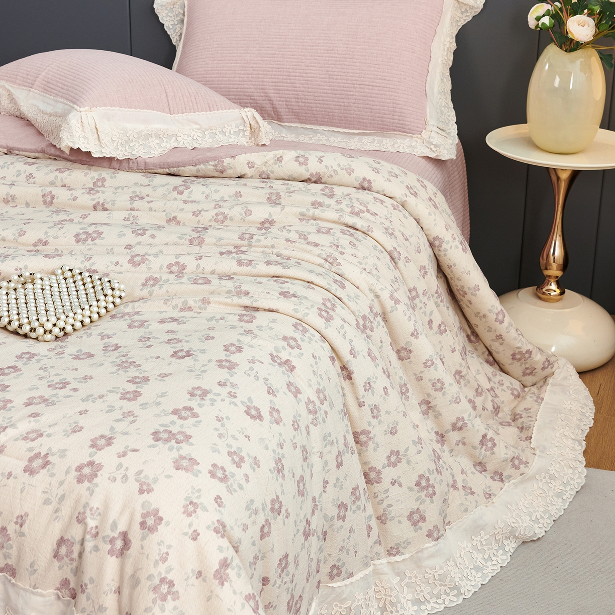 91家纺网 家纺一手货源 找家纺 （总）优希家纺 2025新款暮悠棉麻多功能春秋被四件套