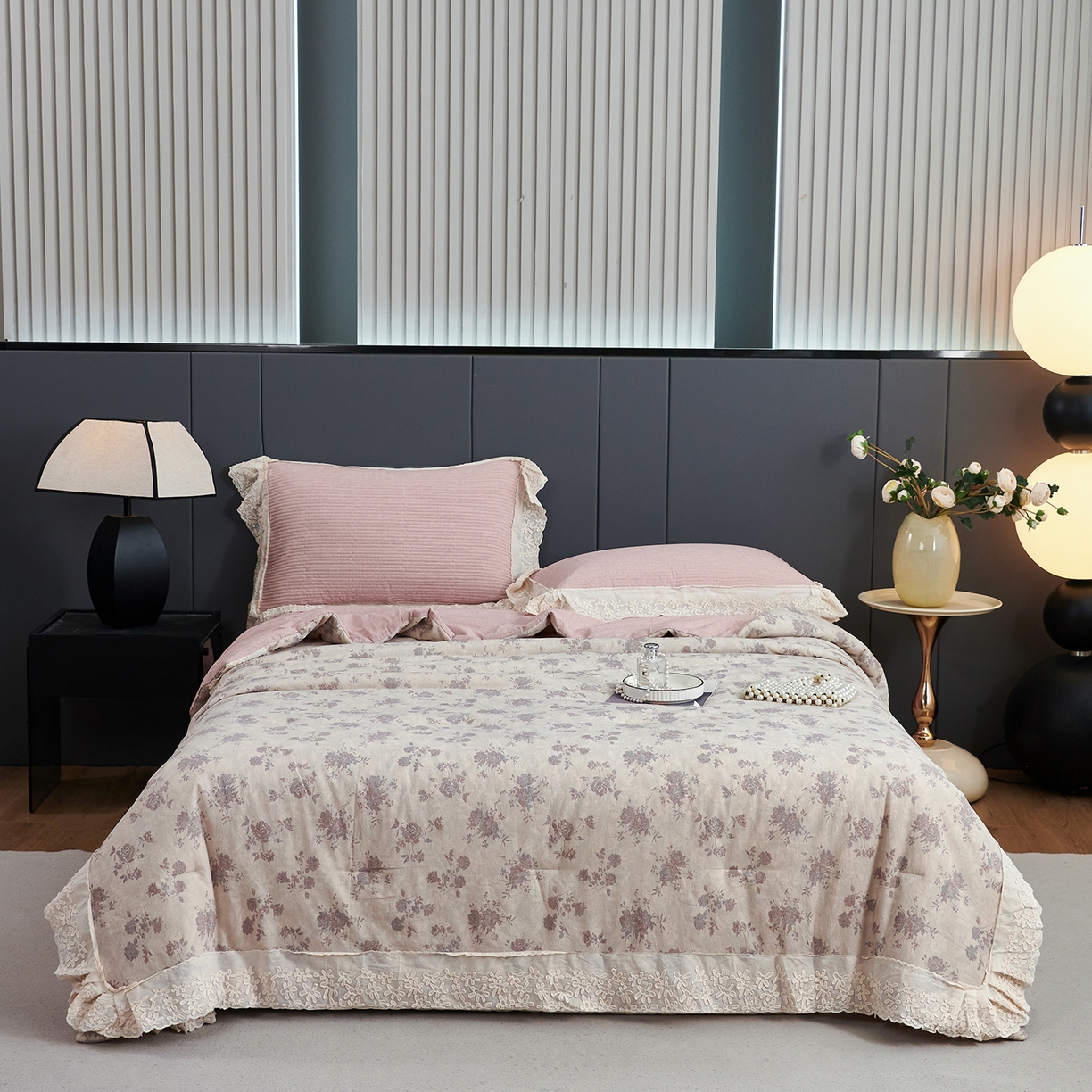 91家纺网 家纺一手货源 找家纺 （总）优希家纺 2025新款暮悠棉麻多功能春秋被四件套