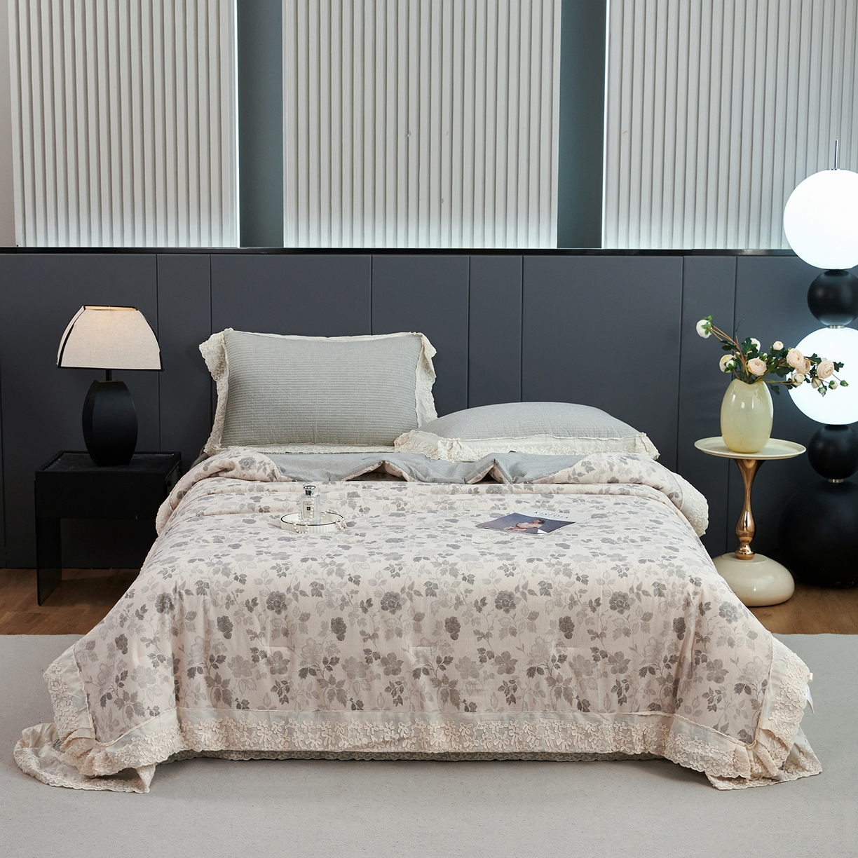 91家纺网 家纺一手货源 找家纺 （总）优希家纺 2025新款暮悠棉麻多功能春秋被四件套