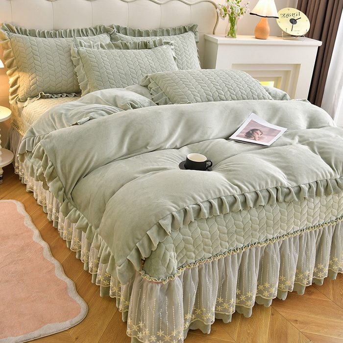 91家纺网 家纺一手货源 找家纺 （总）铠畅家纺 2025新款丰眠系列牛奶绒床盖四件套