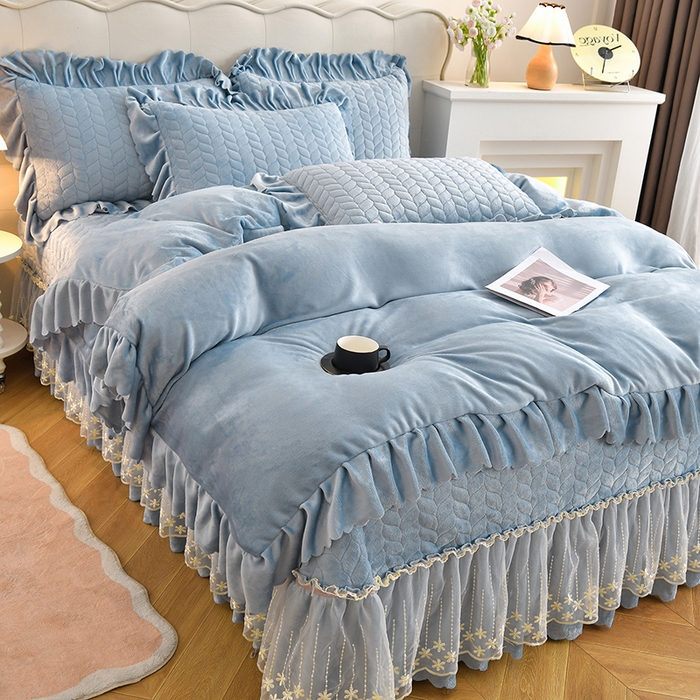 91家纺网 家纺一手货源 找家纺 （总）铠畅家纺 2025新款丰眠系列牛奶绒床盖四件套