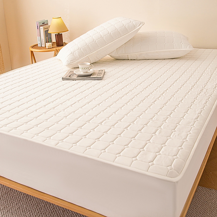 91家纺网 家纺一手货源 找家纺 （总）小禹仔家纺 2025新款亲肤面包格夹棉床笠