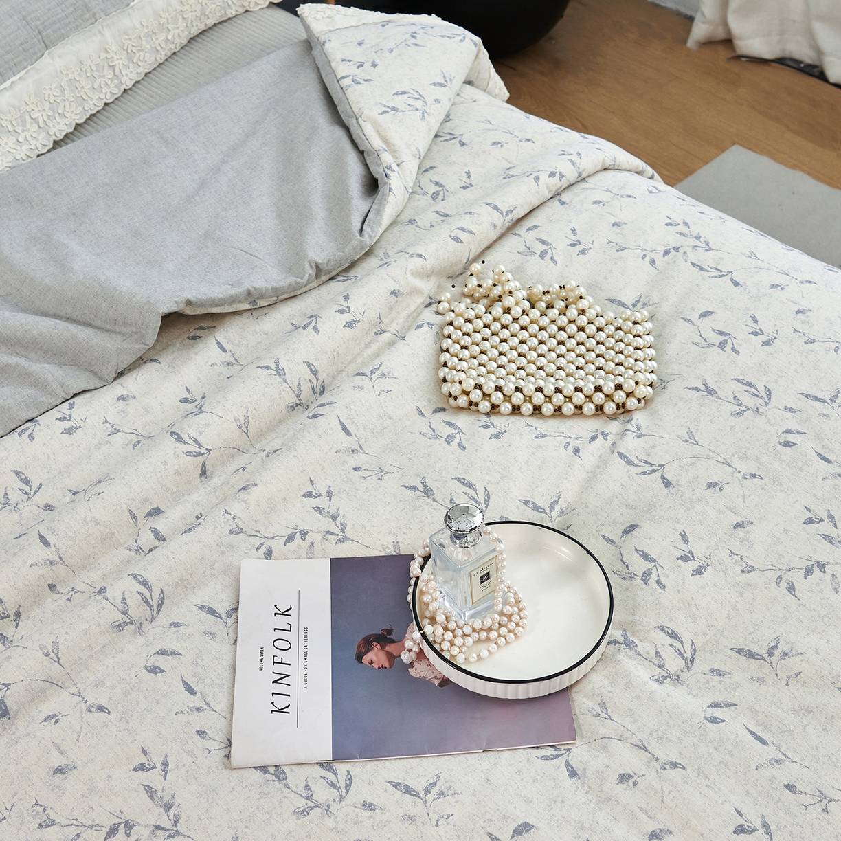 91家纺网 家纺一手货源 找家纺 优希家纺 2025新款暮悠棉麻多功能春秋被四件套 云绣梦境