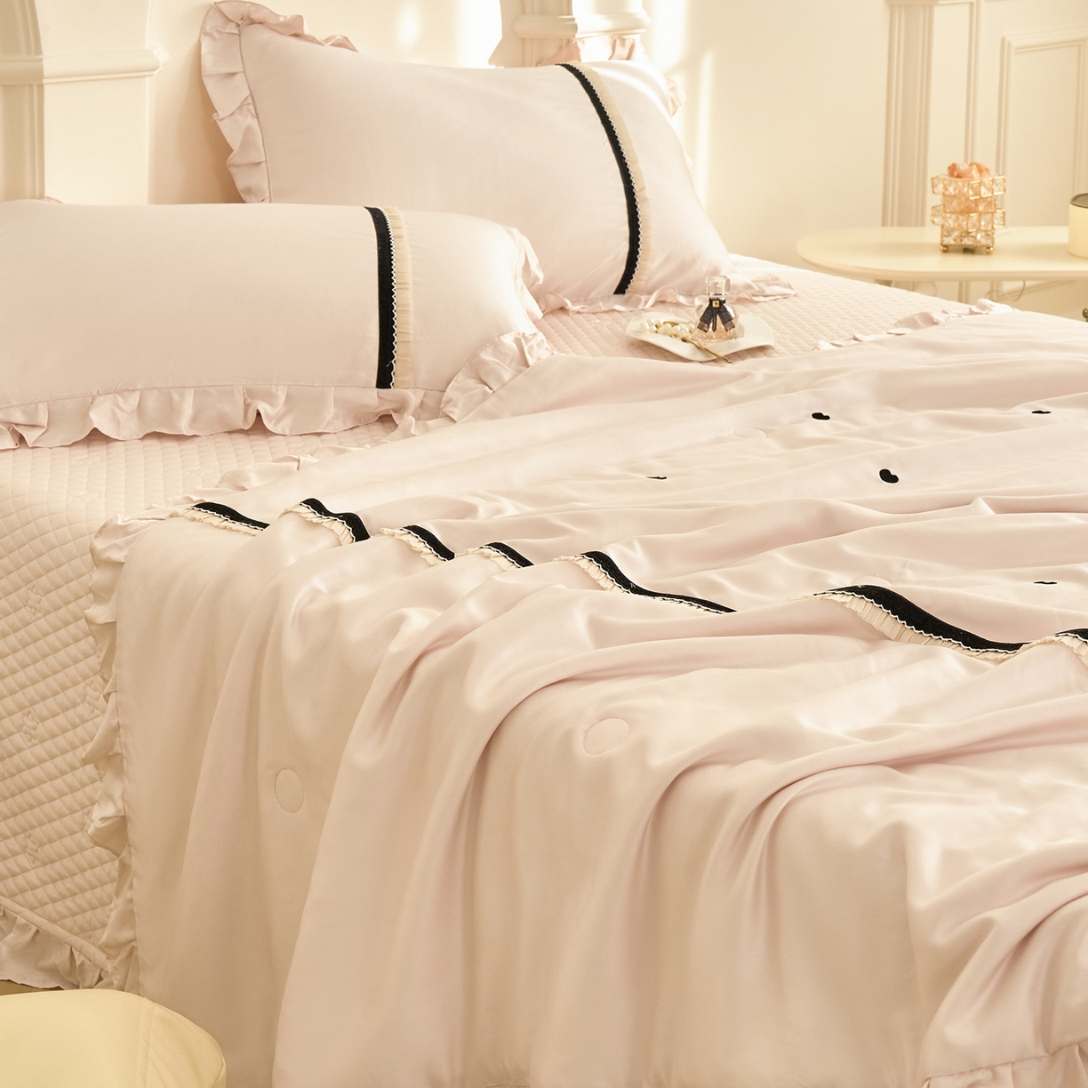 91家纺网 家纺一手货源 找家纺 （总）优希家纺 2025新款樱桃公主夏被四件套