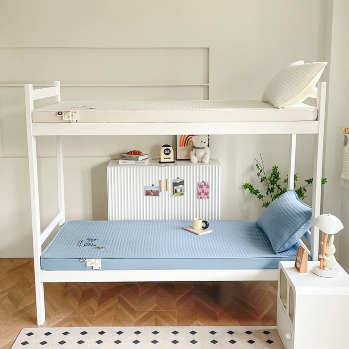 91家纺网 家纺一手货源 找家纺 小禹仔家纺 2025新款刺绣床笠-学生图 海洋蓝