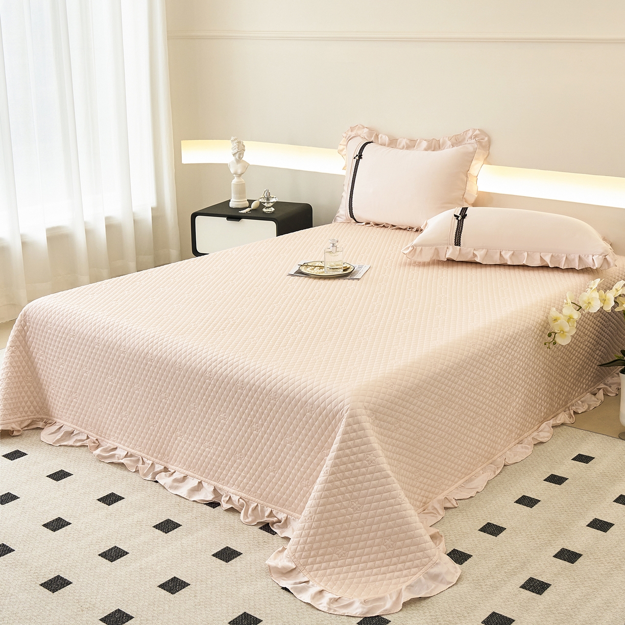 91家纺网 家纺一手货源 找家纺 （总）优希家纺 2025新款罗马假日夏被四件套