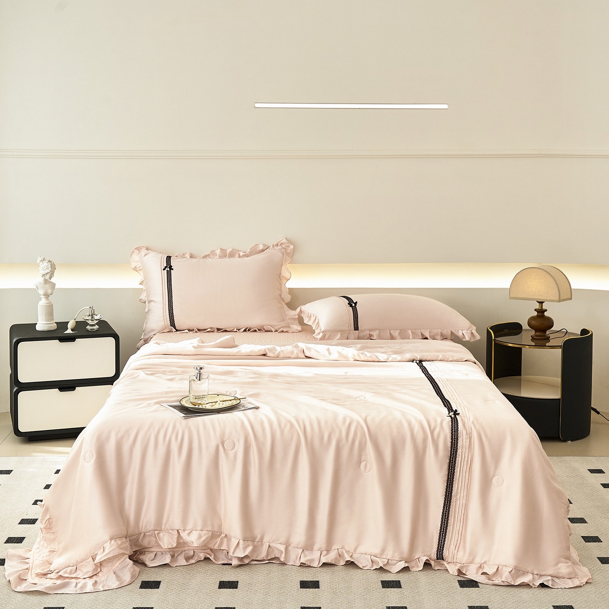 91家纺网 家纺一手货源 找家纺 （总）优希家纺 2025新款罗马假日夏被四件套