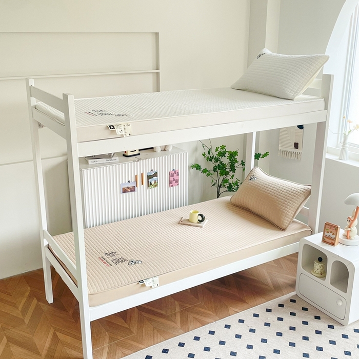 91家纺网 家纺一手货源 找家纺 小禹仔家纺 2025新款刺绣床笠-学生图 奶油咖