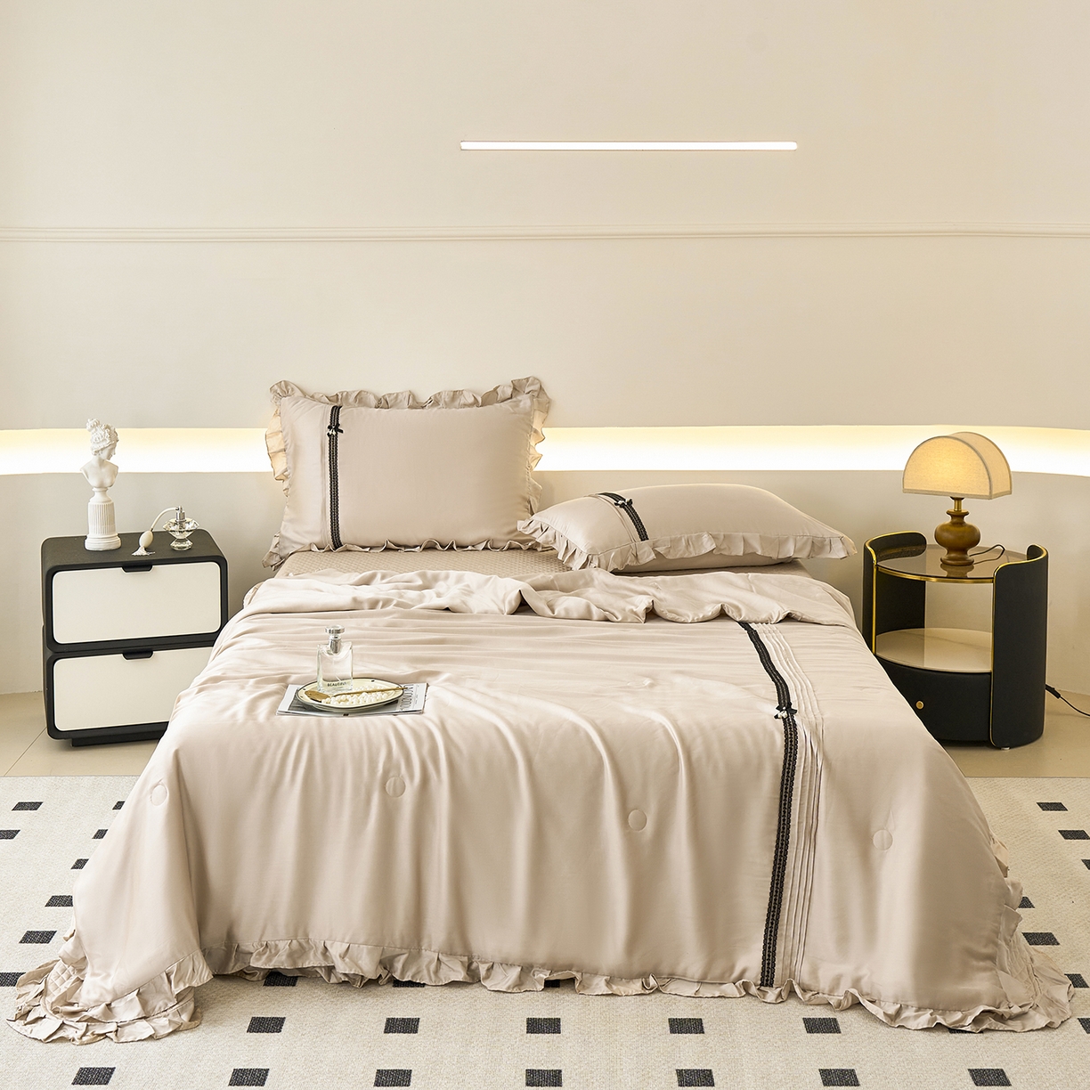 91家纺网 家纺一手货源 找家纺 （总）优希家纺 2025新款罗马假日夏被四件套