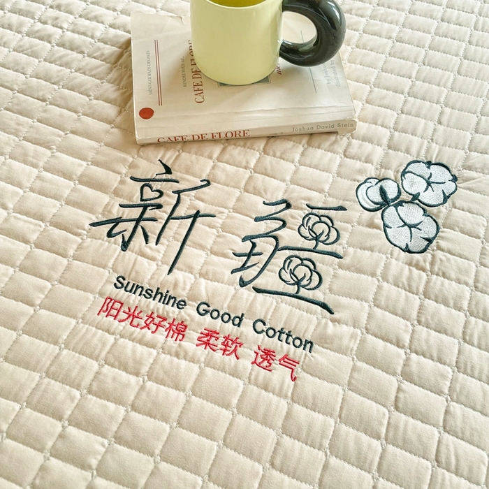 91家纺网 家纺一手货源 找家纺 小禹仔家纺 2025新款刺绣床笠-学生图 奶油咖