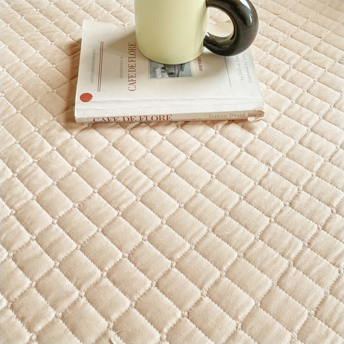 91家纺网 家纺一手货源 找家纺 小禹仔家纺 2025新款刺绣床笠-学生图 奶油咖