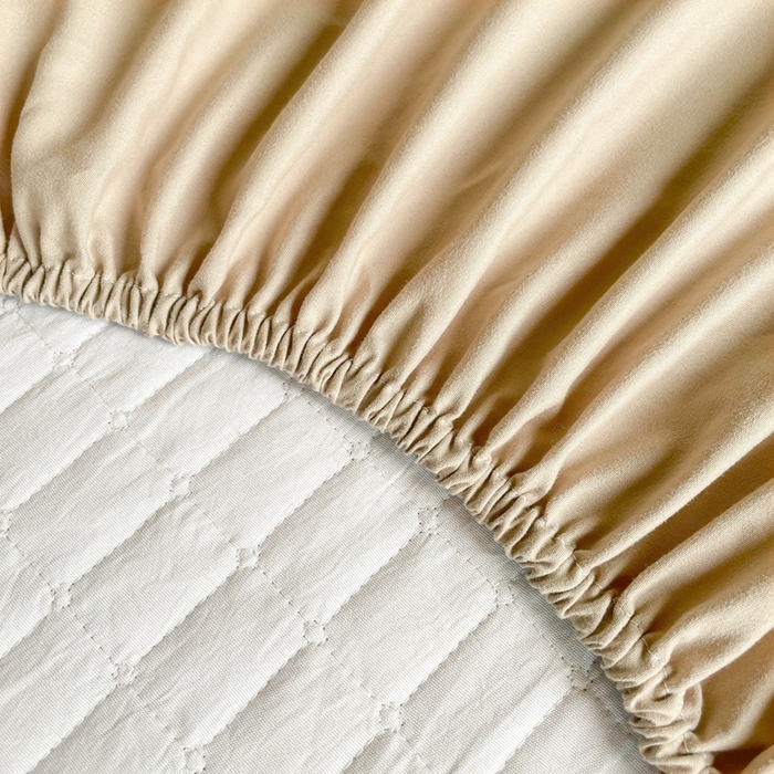 91家纺网 家纺一手货源 找家纺 小禹仔家纺 2025新款刺绣床笠-学生图 奶油咖