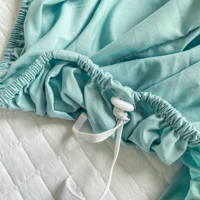 91家纺网 家纺一手货源 找家纺 小禹仔家纺 2025新款刺绣床笠-学生图 青春绿