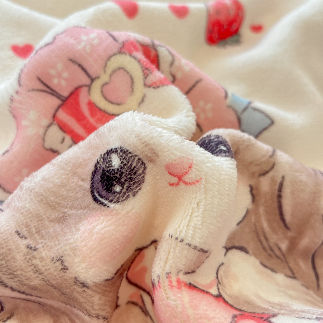 91家纺网 家纺一手货源 找家纺 慕澄家纺 2025新款小清新牛奶绒印花四件套 粉色喵喵