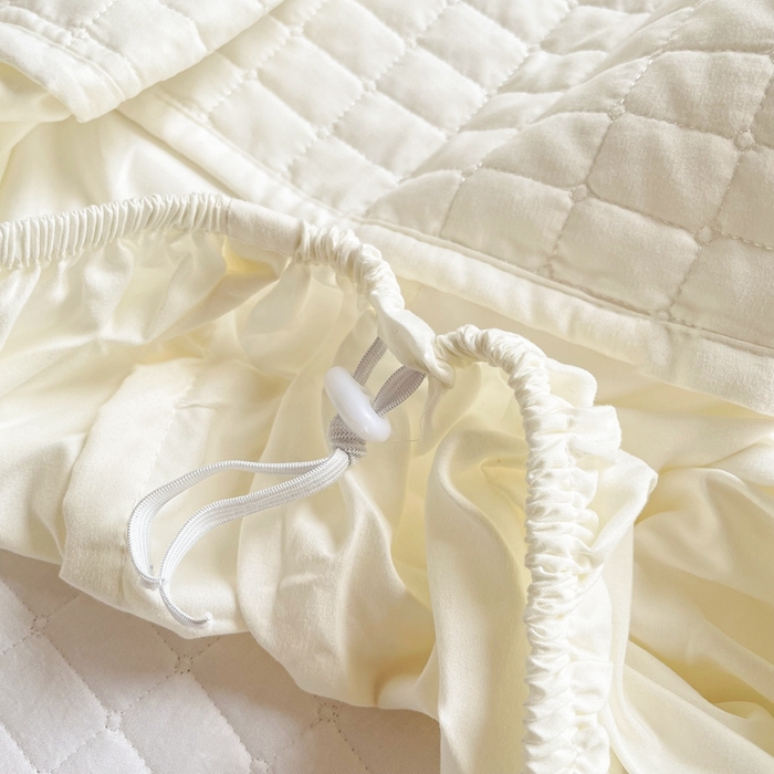 91家纺网 家纺一手货源 找家纺 小禹仔家纺 2025新款刺绣床笠-学生图 云朵白