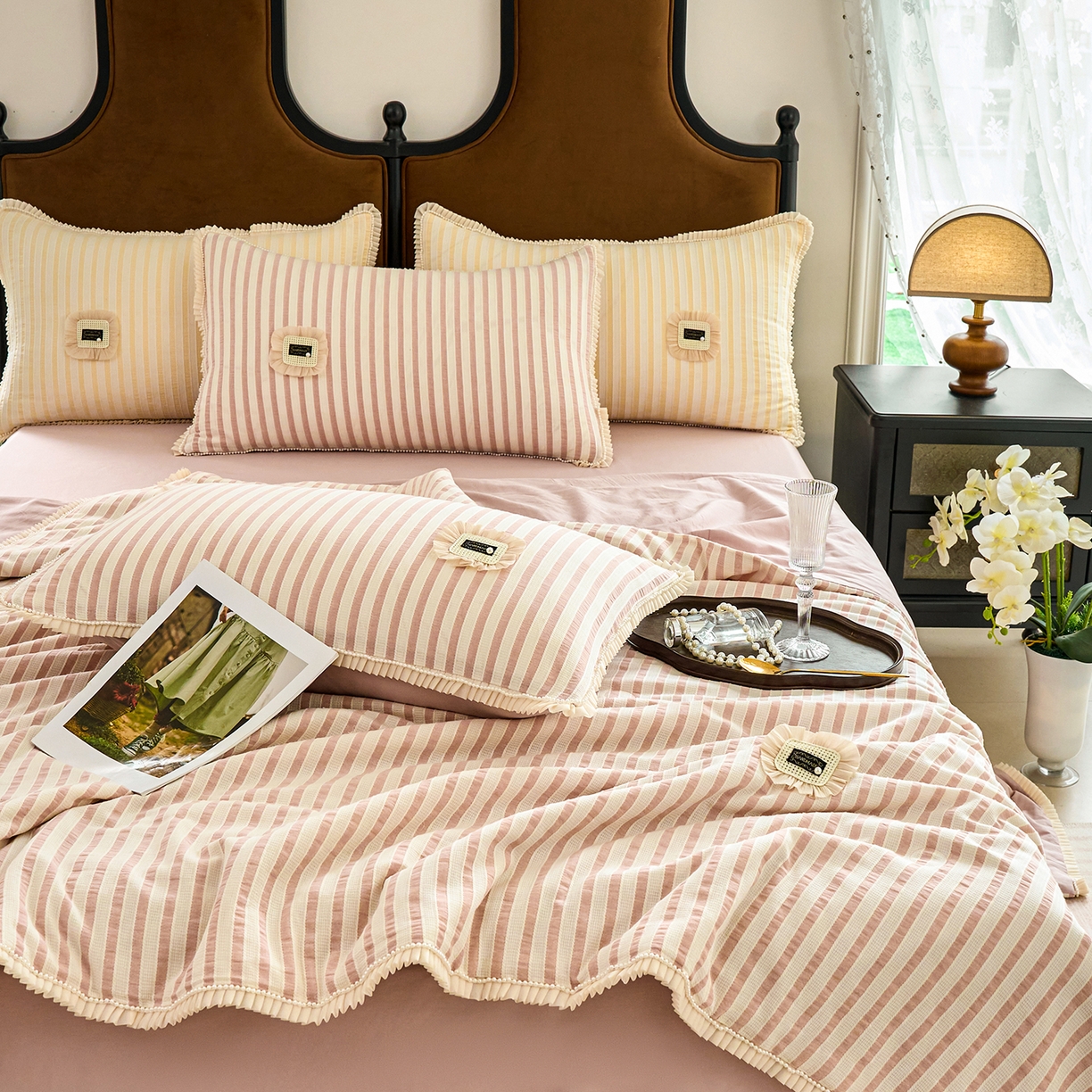 91家纺网 家纺一手货源 找家纺 （总）优希家纺 2025新款花间语夏被四件套