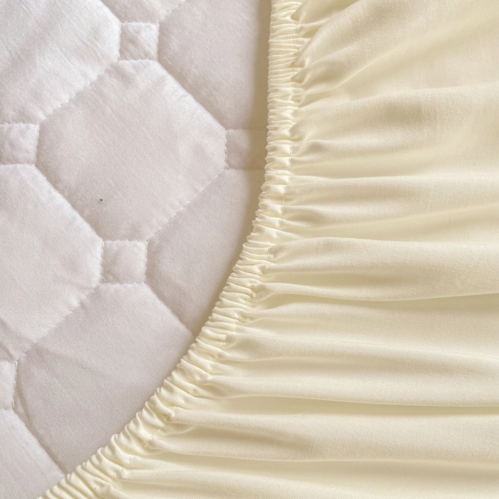 91家纺网 家纺一手货源 找家纺 （总）小禹仔家纺 2025新款亲肤面包格夹棉床笠-学生图