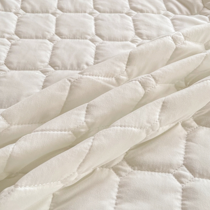 91家纺网 家纺一手货源 找家纺 （总）小禹仔家纺 2025新款亲肤面包格夹棉床笠-学生图