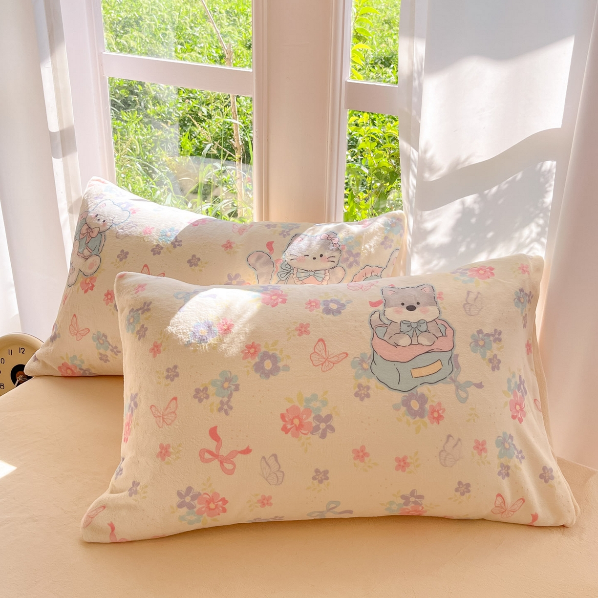 91家纺网 家纺一手货源 找家纺 慕澄家纺 2025新款小清新牛奶绒印花四件套 奶奶可爱