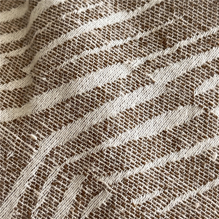 91家纺网 家纺一手货源 找家纺 琪格格纺织 2025新款复古简约棉麻轻奢大提花全棉加厚磨毛四件套 摩卡-棕